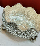 Peacock Urli , German silver antique 3 side peacock Design urli -ANUB001PU