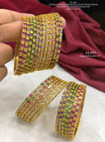 Madhuri ,  Antique Gold Polish Premium Brass Metal Bangles combo of 24 pcs with AD Stone Combo -SHAKI001BCB