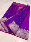 Angels and Birds , Designer Pure Katan Silk Saree for women -NAGMA001KSS