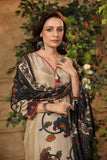 Beige Kalamkari-inspired suit set with Floral Prints and Duppatta-DP001BS