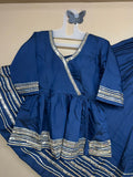 Blue Shade Peplum Kediya style Lehenga With Blouse for women -SOC001LBL