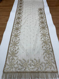 Golden Aura , New Trending Bollywood Block Buster Sequins Designer Net Saree for women -JAI001NS