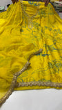 Yellow Bird , Pure Muslin Salwar suit material for women -AFREEN001YS