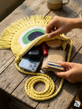 Yellow Love , Handmade Crochet Sling Bag for women -FOF001YS