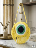 Yellow Love , Handmade Crochet Sling Bag for women -FOF001YS