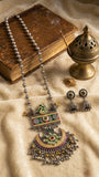 Yamini , Designer Oxidized Silver Finish Necklace Set for women -MUSKAN001OSA