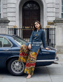 Premium  Pure Soft Muslin Silk Coord Set, collared shirt with tassels and kalamkari bottom Plazzo-DP001KPL
