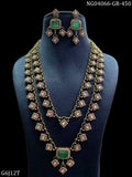 Salala , Victorian Finish Long Layered Necklace Set for women -SIP001LL