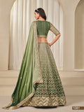Green Shade Premium Chinon Silk With Heavy Work Lehenga for Women (Unstitched)-SOC001PLG
