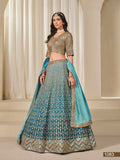 Blue Shade Premium Chinon Silk With Heavy Work Lehenga for Women (Unstitched)-SOC001PLB