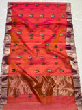 Kalanidhi , Katan silk ek nal motif meenakari designer pallu with running blouse -CHANDER001KS