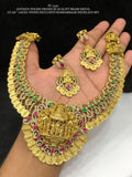 Sita Ram , CZ AD Stone Studded Antique Gold Polish Ram Darbar Design Necklace Set for women -LUCKY001RD