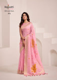 Pink  Shade  Soft Linen Saree with Big Jaquard Pallu for women -MADHU001PS