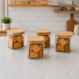Set of 4 pc Square shaped  Premium Glass storage containers set -CP001SCS
