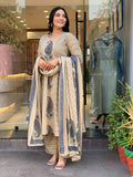 Morgan Silk Digital Print Kurti With Pant With Dupatta -SPARK001KS