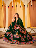 Deep Green Georgette Lehenga Choli For Navratry 2026 -SSS001NL