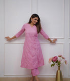 Light Pink Festival season Special  most comfortable and beautiful Cotton Angrakha Kurti pants-FASH001KSC