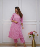 Light Pink Festival season Special  most comfortable and beautiful Cotton Angrakha Kurti pants-FASH001KSC