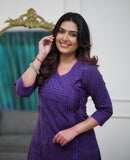 Violet  Festival season Special   beautiful Cotton Angrakha Kurti pants-FASH001KSE