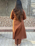 Brown  shade  Festival season Special  beautiful Cotton Angrakha Kurti pants-FASH001KSF