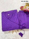 Violet  shade  Festival season Special  beautiful Cotton Angrakha Kurti pants-FASH001KSJ