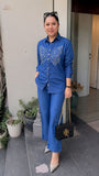 New Arrival Butterfly Design Denim Co-ord Set for women -MADHURI001DT