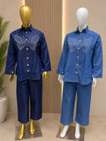 New Arrival Butterfly Design Denim Co-ord Set for women -MADHURI001DT