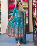 Rajjo , Rajastani Full Anarkali Kurta with Pant and Duppatta -SSS001RK