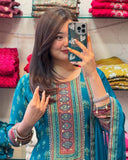 Rajjo , Rajastani Full Anarkali Kurta with Pant and Duppatta -SSS001RK