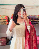 Jashn-E-Bahaaraa Anarkali Flared Kurti Pant Dupatta Set-JASHAN001KS
