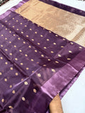 Suman , Pattu silk resam border ek nal motif saree for women -CHANDERI001PS