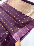 Suman , Pattu silk resam border ek nal motif saree for women -CHANDERI001PS