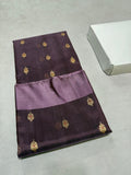 Suman , Pattu silk resam border ek nal motif saree for women -CHANDERI001PS