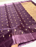 Suman , Pattu silk resam border ek nal motif saree for women -CHANDERI001PS