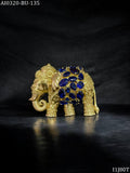 Gold Finish Magnificent Royal Elephant Brooch for Men -SIP001RE
