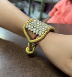 Surmi , Traditional Kashmiri Pachi Kundan Bracelet for Women -SIP001TPKB