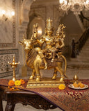 Lord Shiva  Goddess Parvati Sitting on the Nandi -HRH001SP