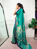 Kalamkari print satin silk saree for women -MISS001SSB