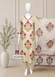 Premium cotton mughal boota kurta with slight sequin highlights on neckline -GARI001CSA