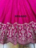 Premium Pink Vichitra silk Anarkali Gown with Swarovski and dupatta detailed &nbsp;with zari sequins&nbsp; work -RIMP001PK
