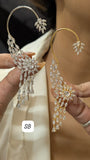 Shahana , New Diamond Inspired  earcuff design in platinum and gold polish-JAYDU001PG