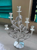 Tree of Joy , Beautiful 5 Candle Holder in Silver Finish for Decorating Your Spaces -BRIJ001CH