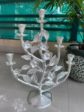Tree of Joy , Beautiful 5 Candle Holder in Silver Finish for Decorating Your Spaces -BRIJ001CH