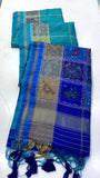 Sahyog , Blue Shade Fancy Silk Patola Saree for women-MISS001BS