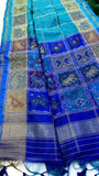 Sahyog , Blue Shade Fancy Silk Patola Saree for women-MISS001BS