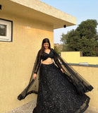 Natasha ,&nbsp; Most Beautiful Most Trending Black Lehenga Collection for women -SLC001BLW