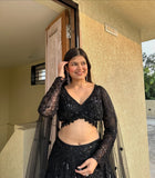Natasha ,&nbsp; Most Beautiful Most Trending Black Lehenga Collection for women -SLC001BLW