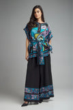 Luxury Holiday edition Silk Crepe 2pc Coord Set with boutique stitching top bottom -RIMP001CS