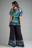 Luxury Holiday edition Silk Crepe 2pc Coord Set with boutique stitching top bottom -RIMP001CS