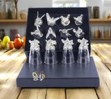 Twelve Zodiac , Liquor Wine Shot Glass Set  in silver Finish -PAL001ZS
